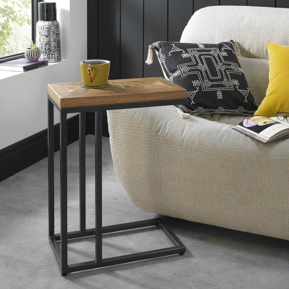 Yarm Camellias C-Shaped End Table Side Table