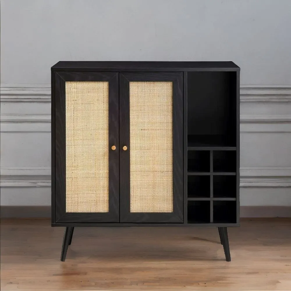 Amersham Classic Black Solid Wood Bar Cabinet