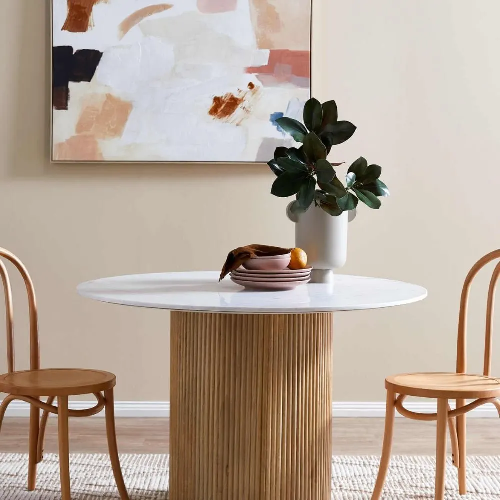 Bakewell Mango Wood & Marble Dining Table