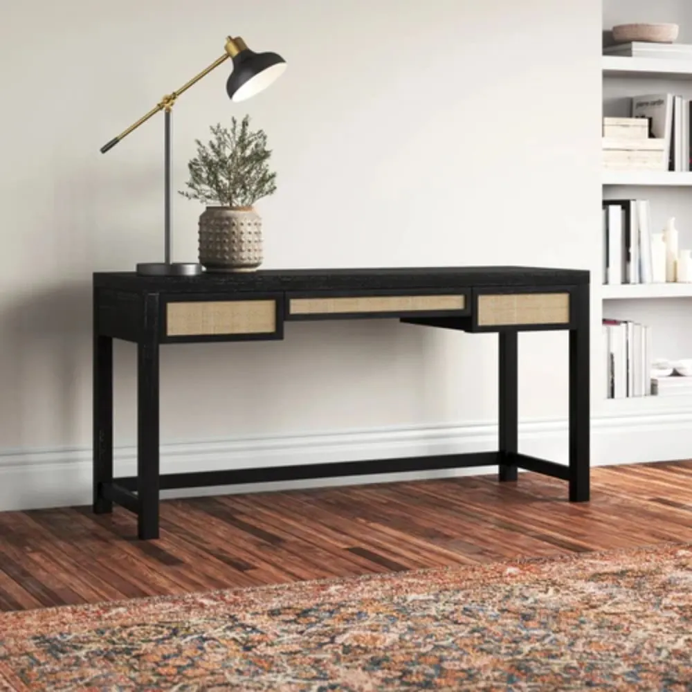 Bakewell Solid Rattan Study Table