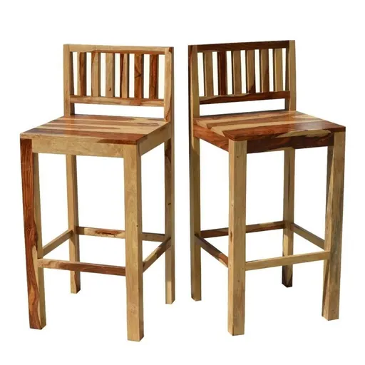 Bakewell Solid Sheesham Wood Tall Bar Chair Bar Stool