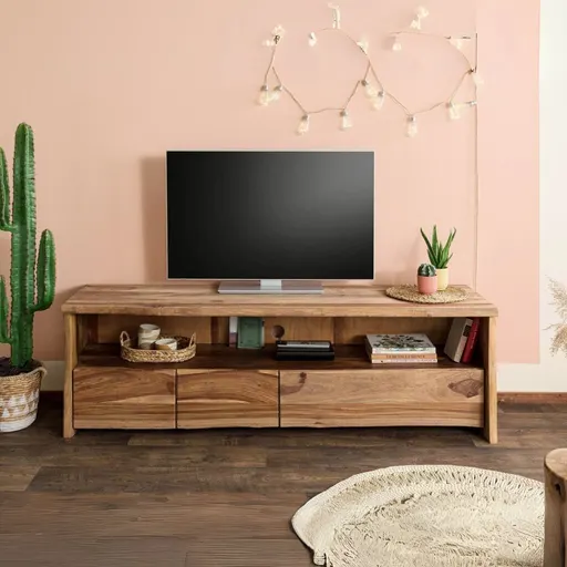 Benedict Sheesham TV Board with 3 Drawers