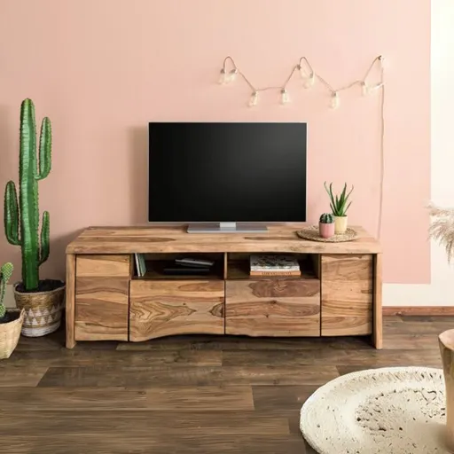 Benedict Tree Edge Sheesham TV Unit, Small