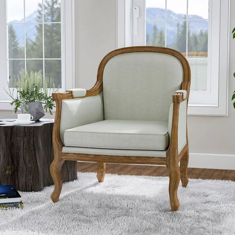 Brackley Teak Upholstered Accent Chair