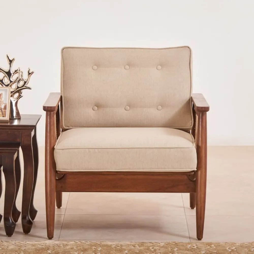 Cane Chair Fabric Accent Dining Chair in Yarm