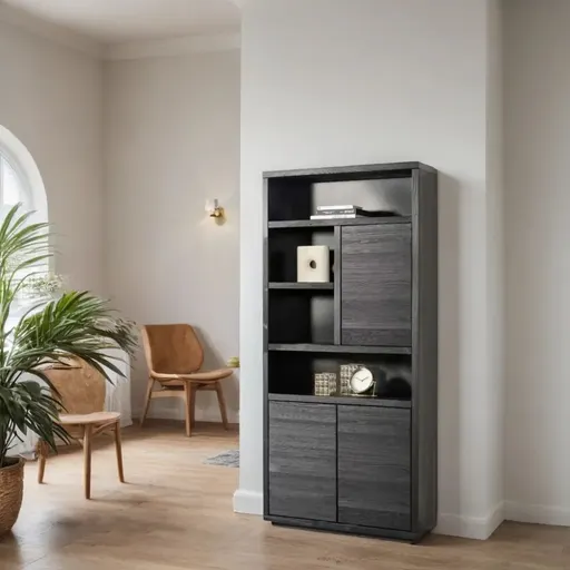 Cawood Black Finish Bookshelf