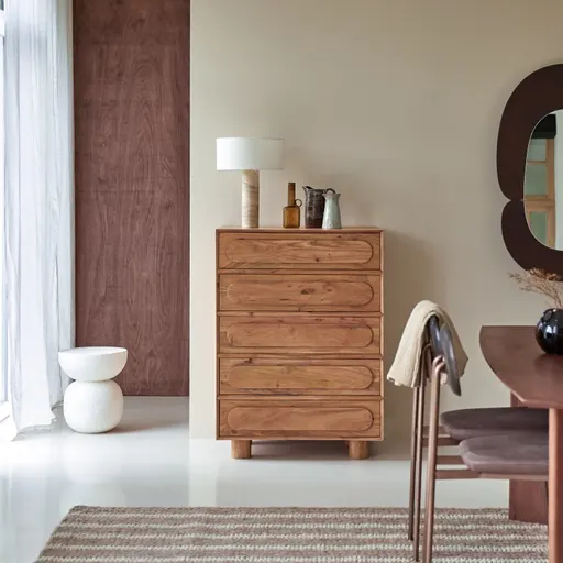 Cisco Acacia Wood Chest of Drawers #01