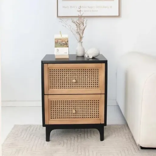 Debenham Rattan Cane Bedside Table