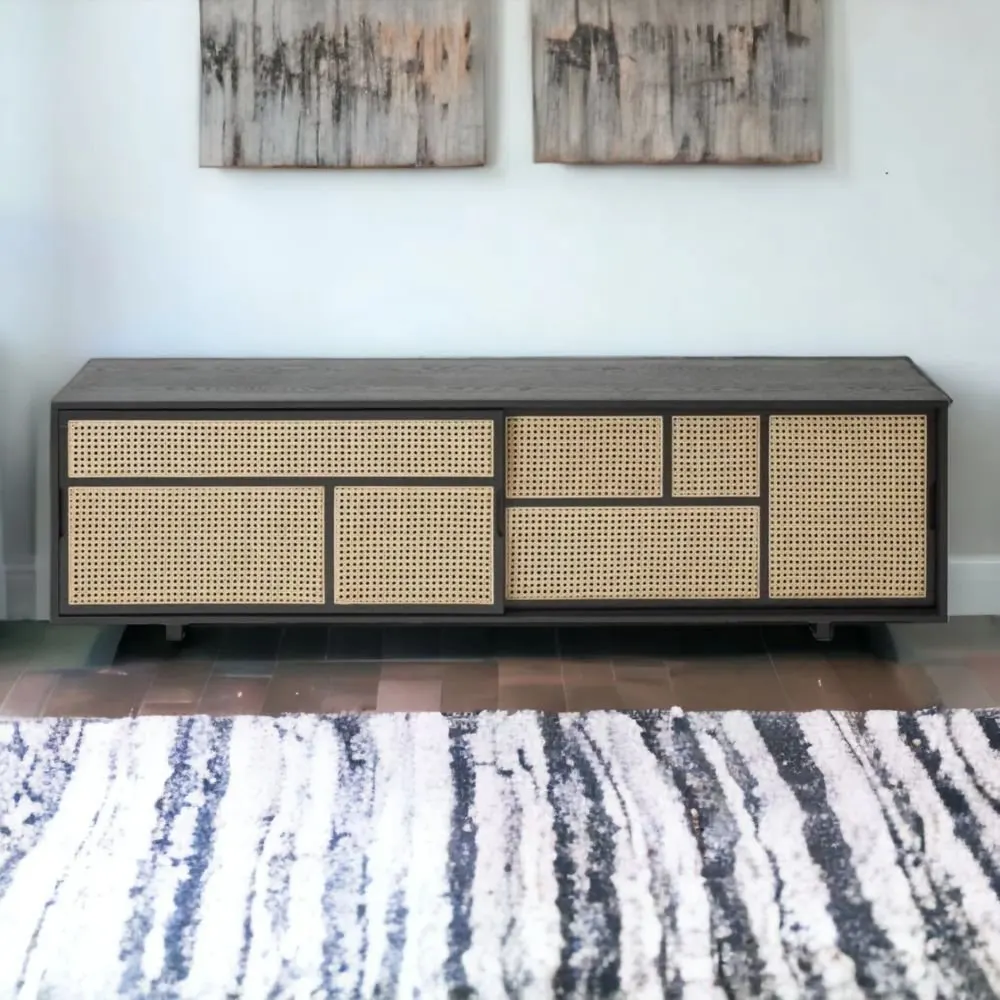 Debenham Solid Wood Sideboard with Cane