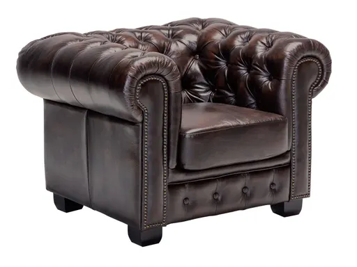 Eloise Chesterfield Armchair, Dark Brown #27