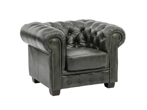 Eloise Chesterfield Armchair, Dark Green #29