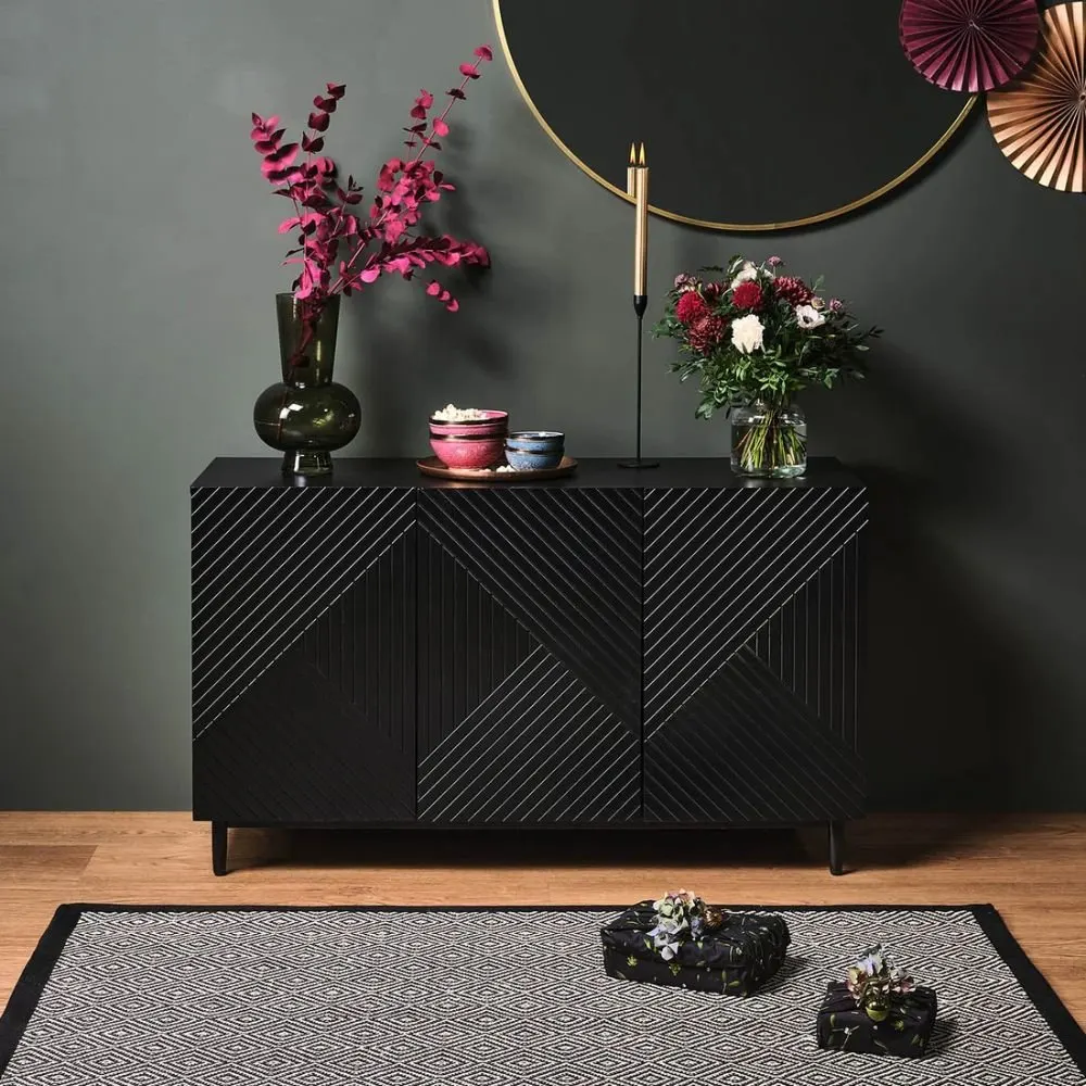 Epsom Solid Wood Sideboard with 3 Doors