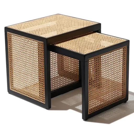 Frome Side Table with cane