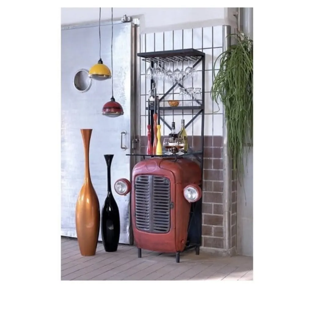 Havant Inspired Transport Wooden Tractor Long Bar Cabinet