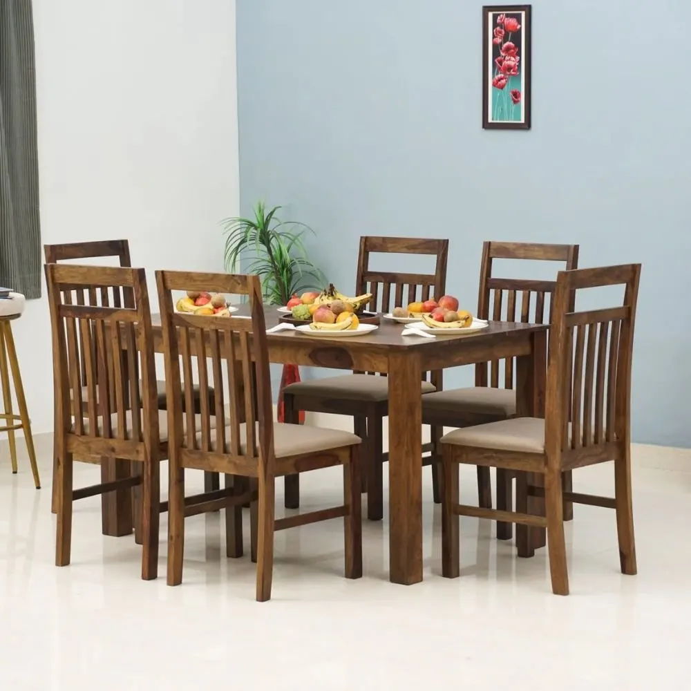 Honiton 6 Seater Dining Table in Sheesham Wood