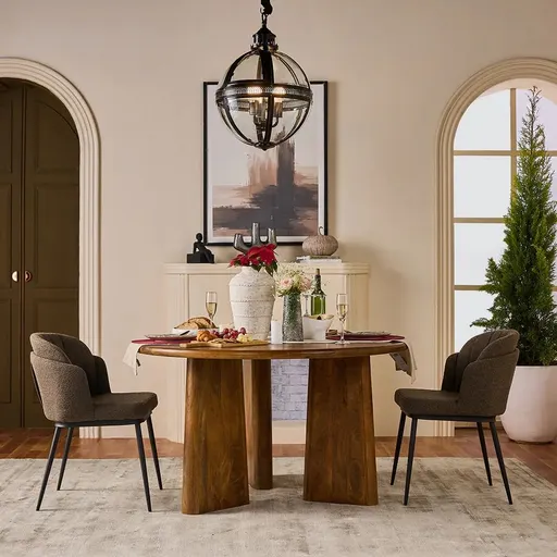 Horsham Solid Wood Round Dining Table
