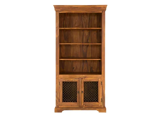 Jackson Sheesham Bookcase with Metal Doors #10
