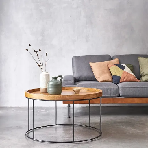Jaskier Round Acacia Coffee Table #03