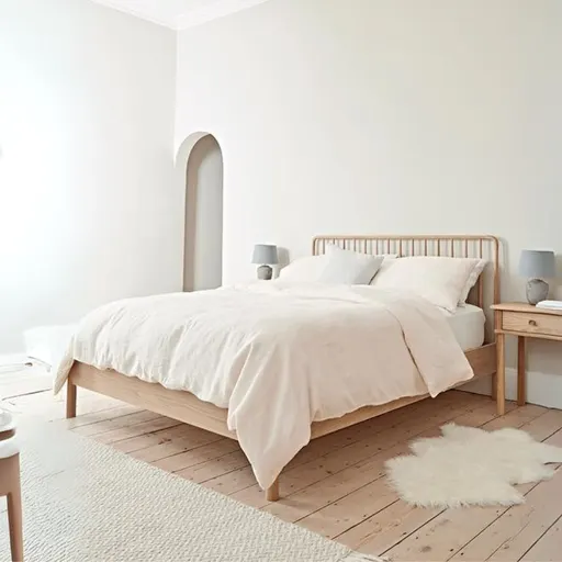 John Scandinavian Oak Wood Bed #8