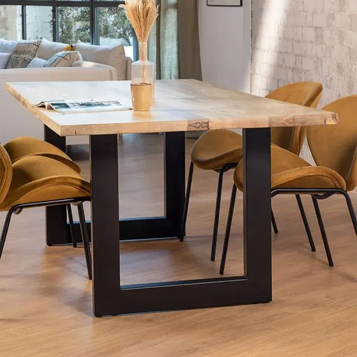 Kington Mango Wood Rectangular Dining Table in Solid Wood