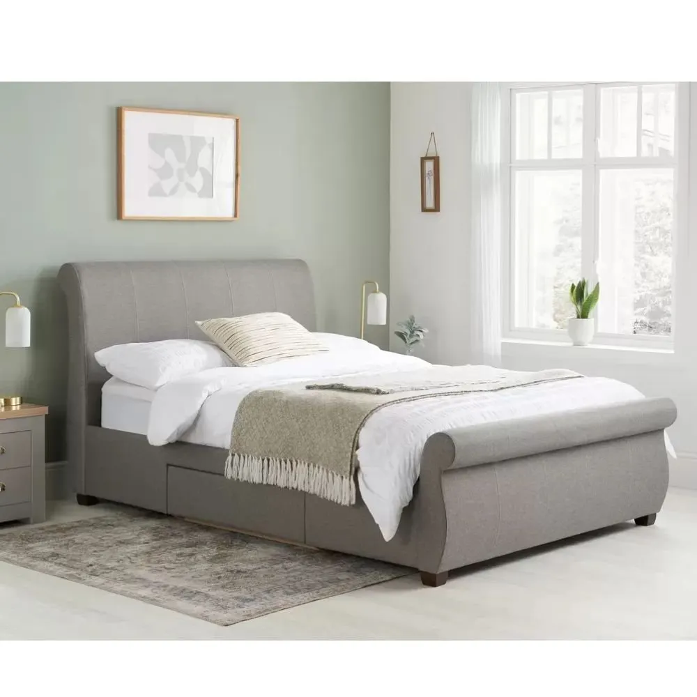 Ledbury Skyline Sovereign Wingback Bed Hand-Tufted Italian Velvet