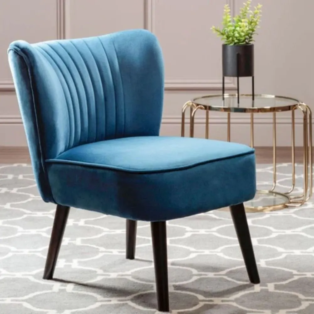 Lewes Blue Velvet Chair