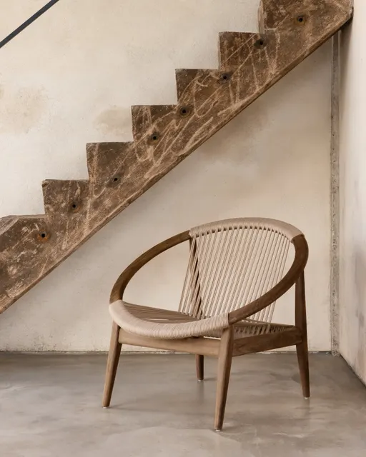 Luther Woven Rope Lounge Chair #01