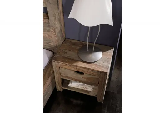 Michael Grey Sheesham Bedside Table #02