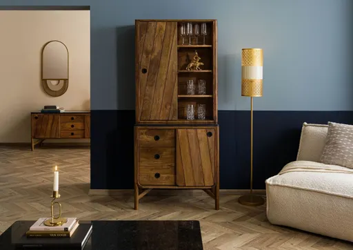 Mike Mango Wood Display Cabinet #05