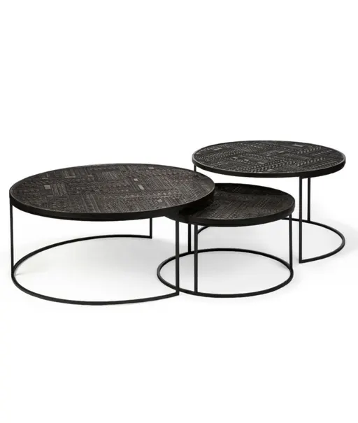 Nadia Carved Nesting Coffee Table Set