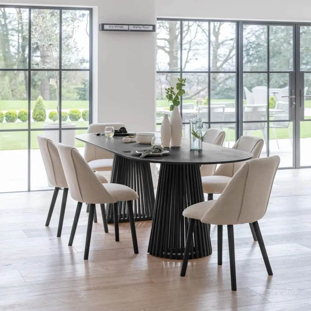Olney Black Oval Dining Table