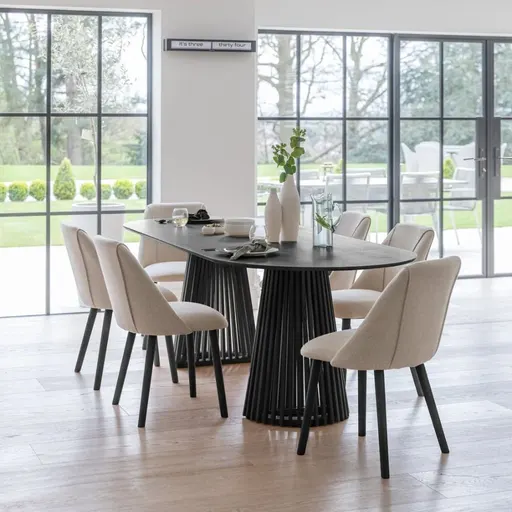 Olney Black Oval Dining Table