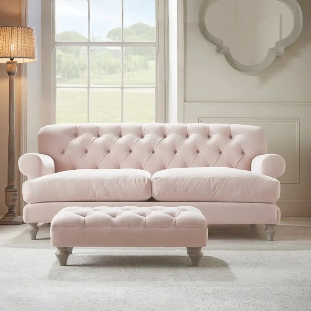 Ongar Velvet 3 Seater Sofa