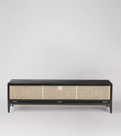 Rattan and Mango Wood TV Unit #02 — Media Units