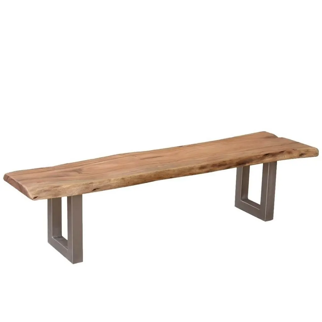 Reepham Industrial Live Edge Solid wooden bench