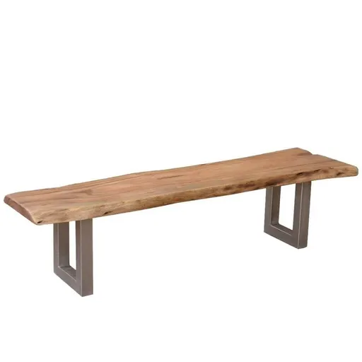 Reepham Industrial Live Edge Solid wooden bench