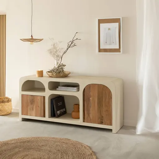 Rio Natural Acacia Sideboard with Rounded Edges #02