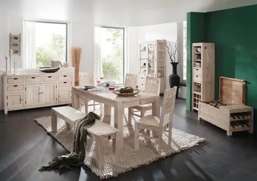 Rio White Acacia Dining Table #10