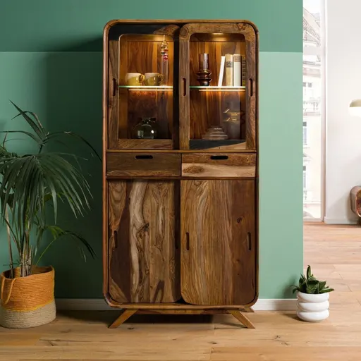 Robin Dark Brown Glass Showcase Cabinet #4