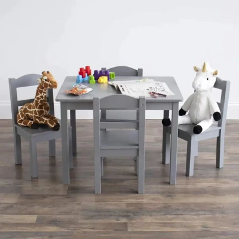 Shepton Solid Wood Table with 4 Chairs for Kids Dining Set
