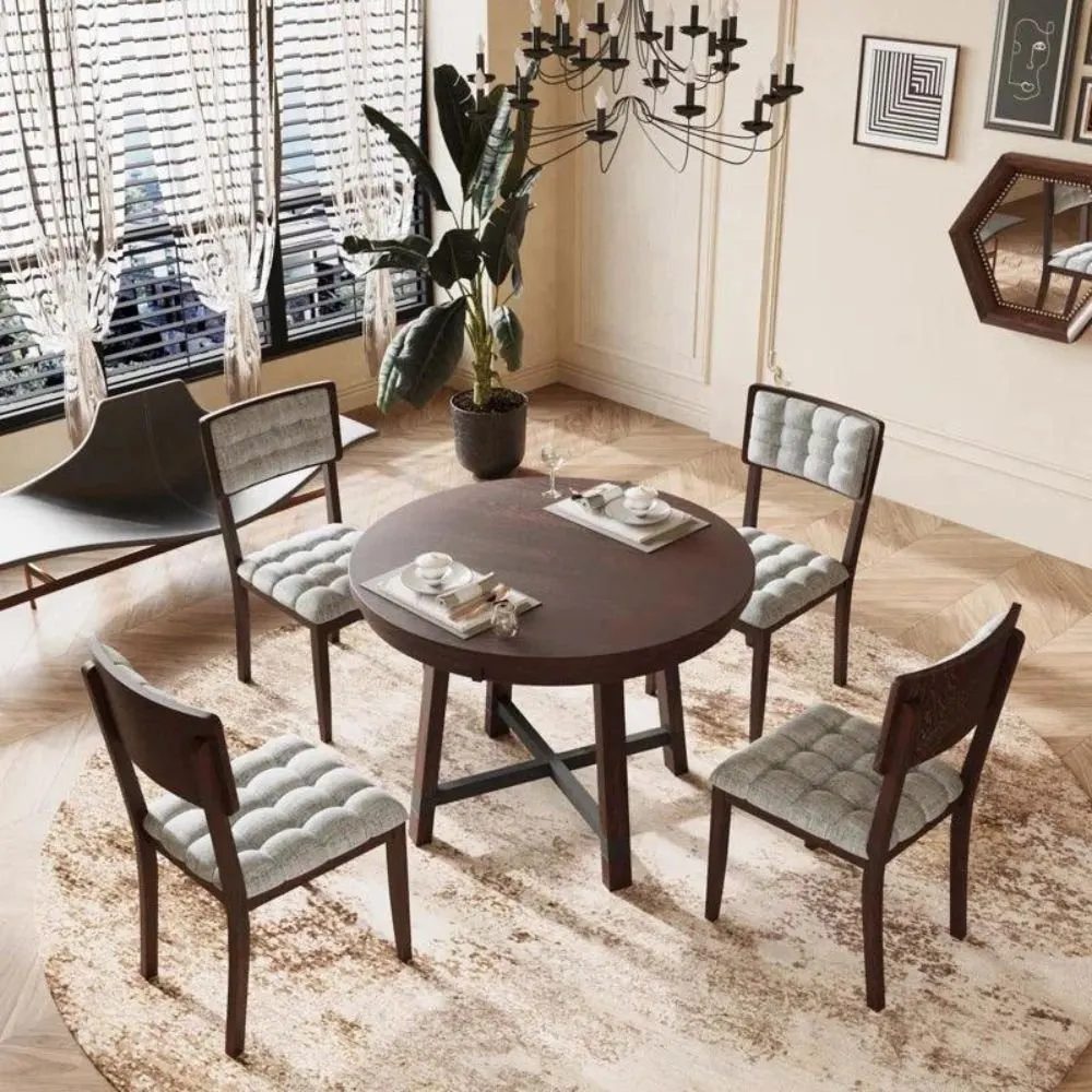 Stow 4 Seater Round Dining Table Dining Set
