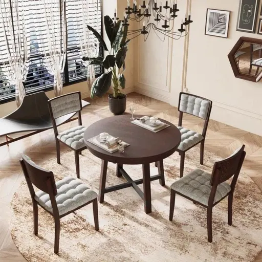 Stow 4 Seater Round Dining Table Dining Set