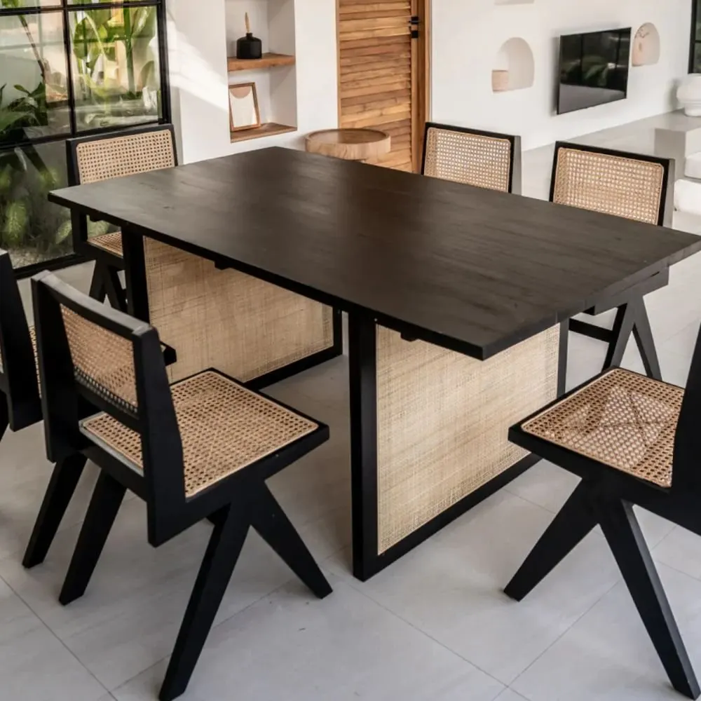 Sudbury Rattan 6 Seater Dining Table Dining Set