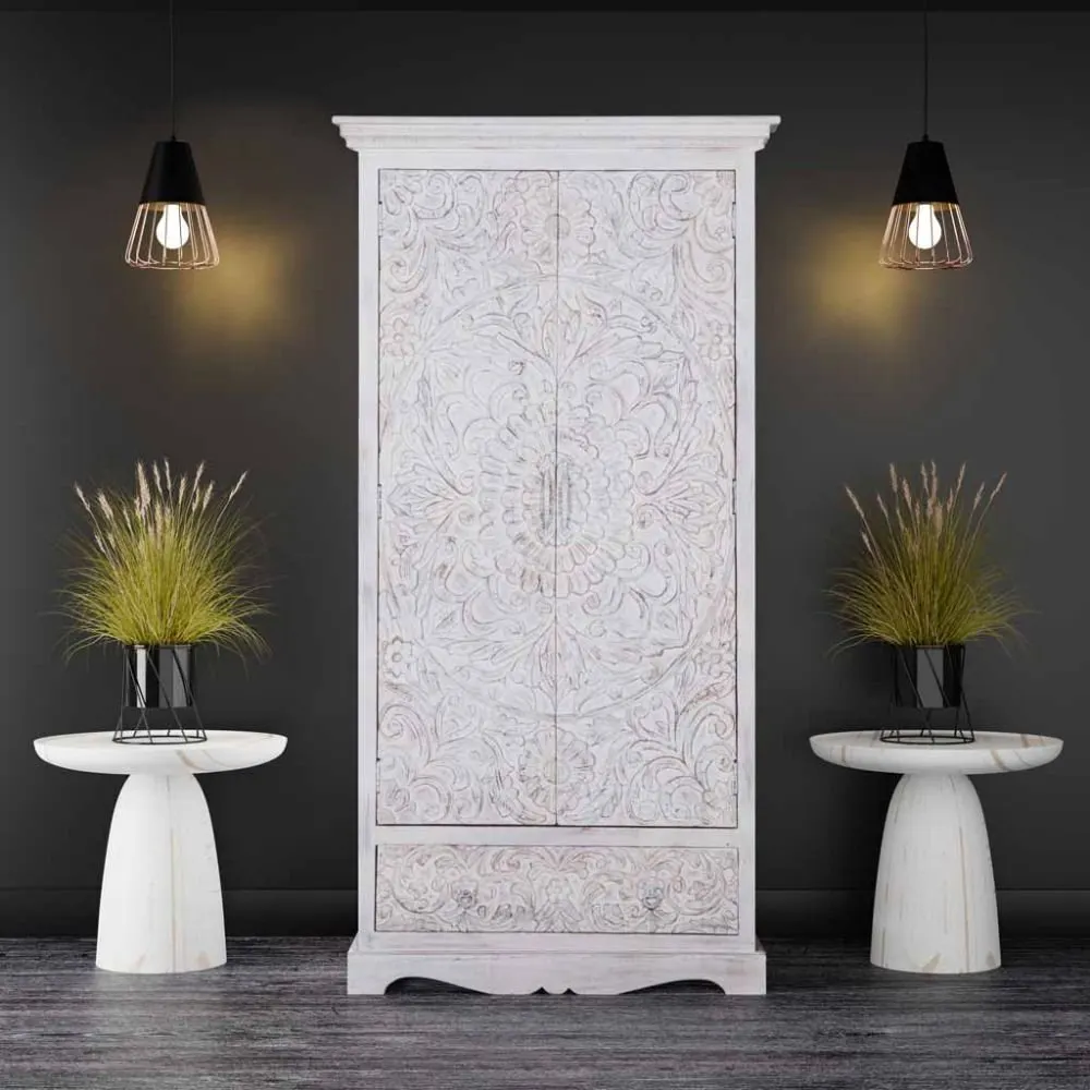 Thaxted New York 2 Door White Wardrobe