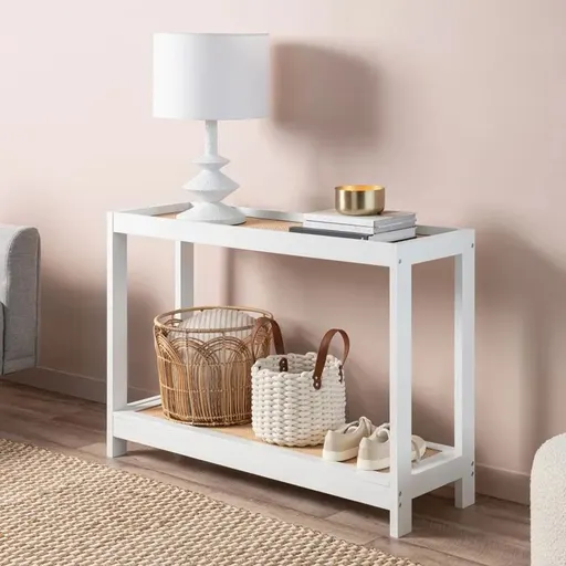 Thaxted White Solid Wood Console Table