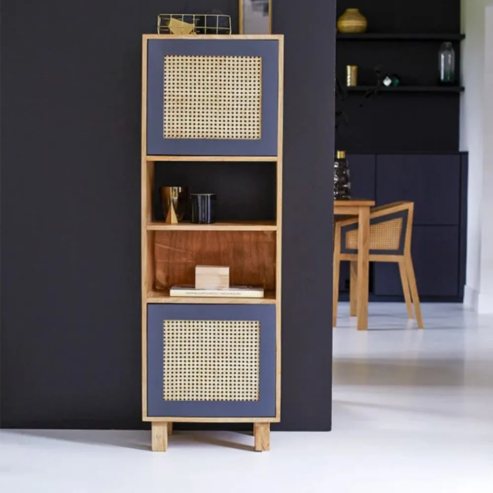 Topsham Minimalist Black Ladder Bookcase