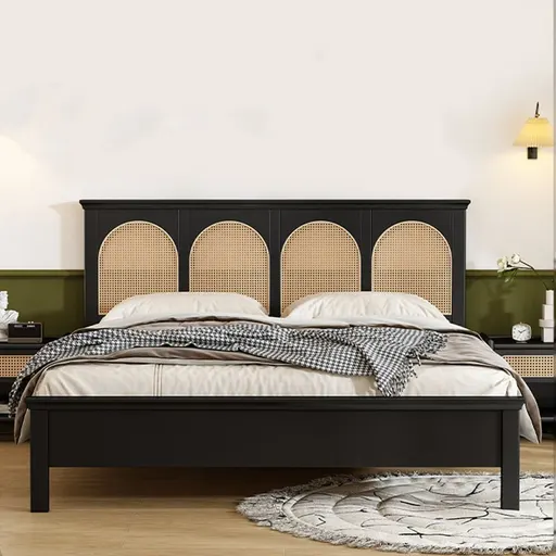 Viktor Black Cane Bed #05