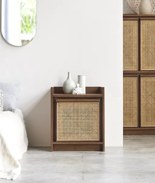 Viktor Cane Front Bedside Table #06