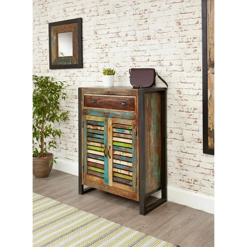 Wickham Reclaimed Elizabeth Solid Wood 1 Drawer 2 Door Sideboard