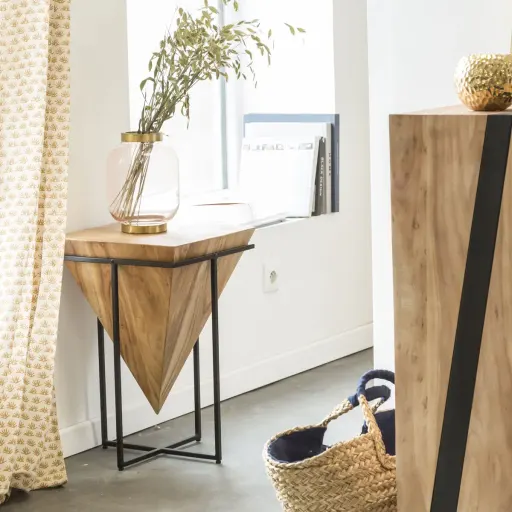 Wood Factory Denver Solid Acacia Wood Side Table